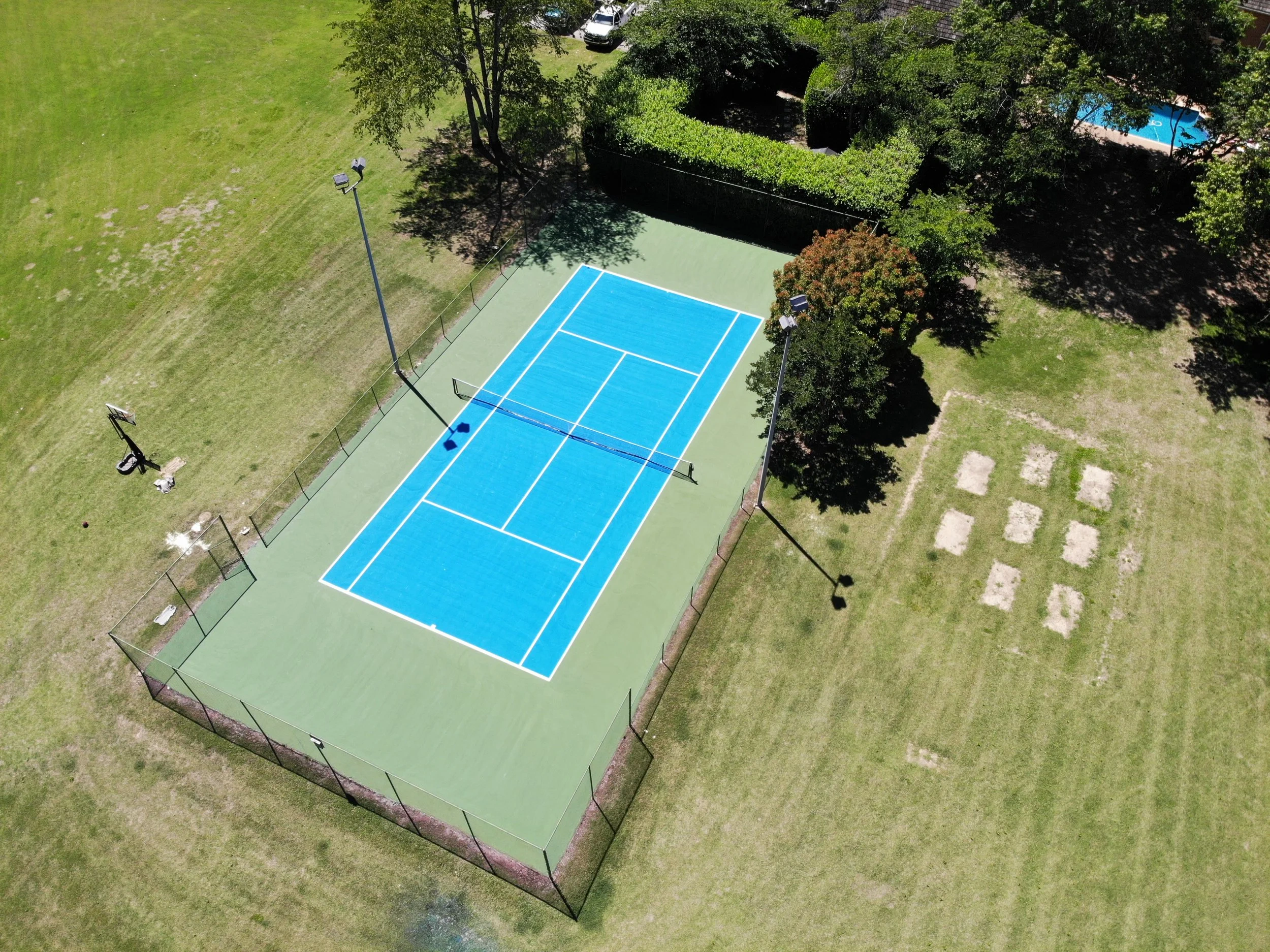 Aerial view of court complex