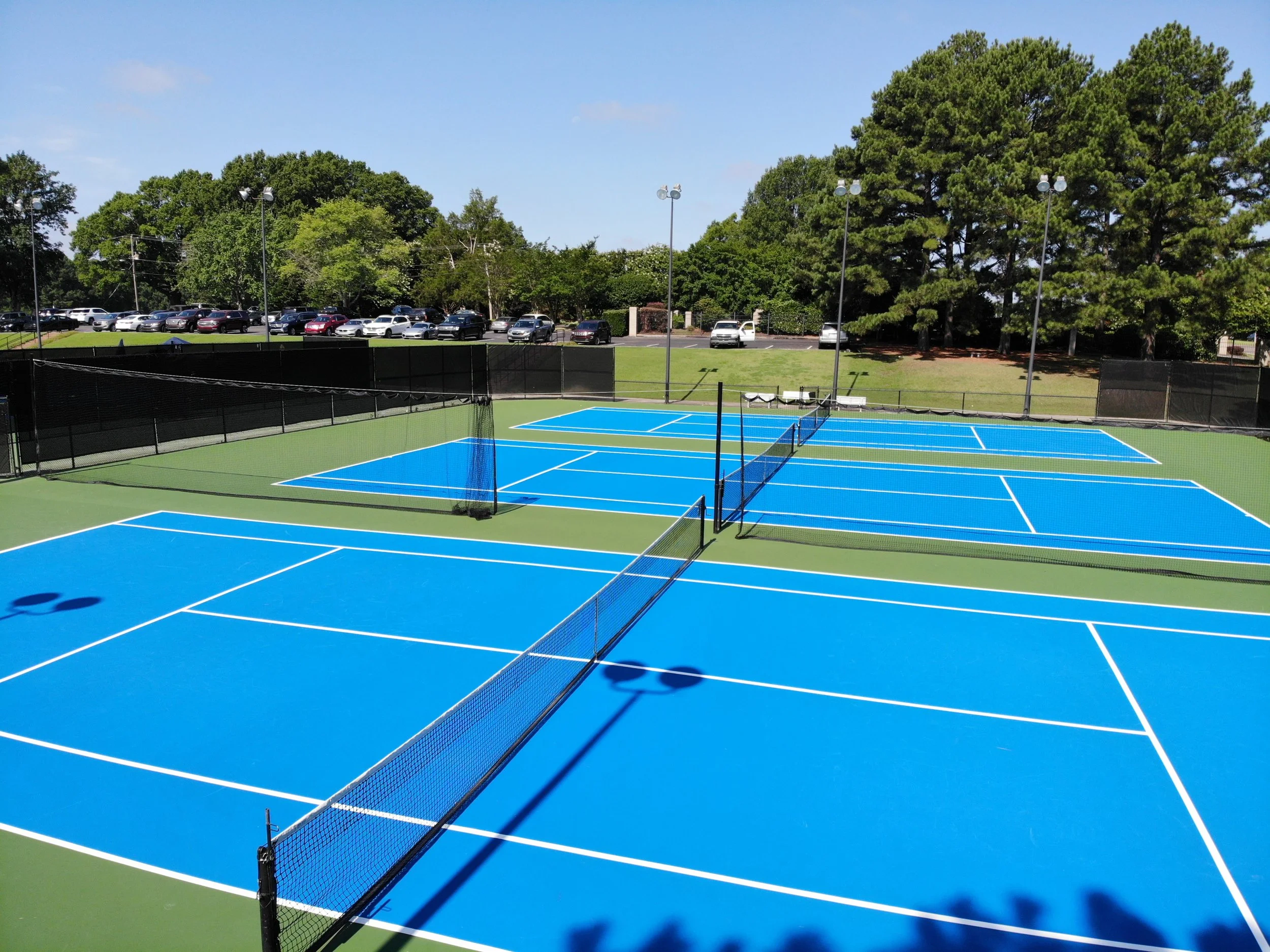 Completed sports court